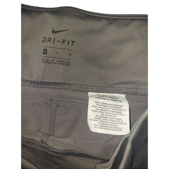 Nike Women’s Power Epic Run Cropped Pants Running Tights Yoga Gym Gray Sz M - Picture 6 of 6